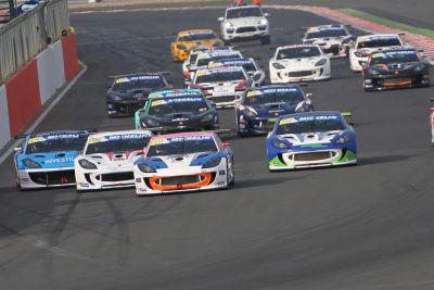 Ginetta G55 GT4 Supercup start Silverstone 2014